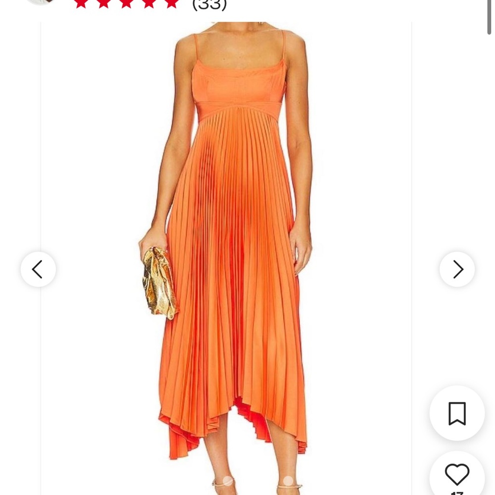 A.L.C. Hollie Dress in vivid orange